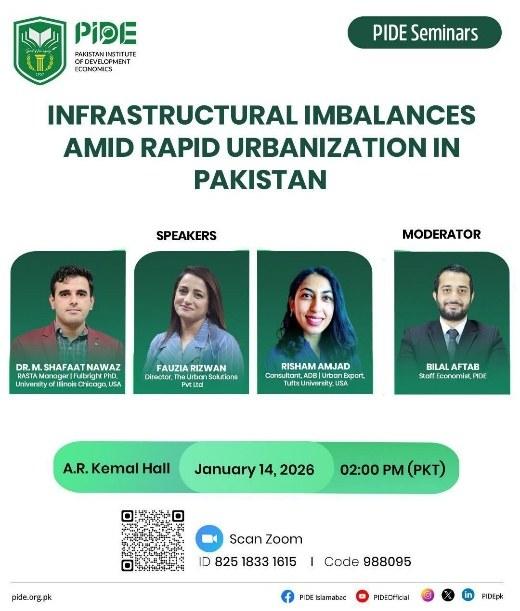 Fauzia Rizwan at the seminar on Infrastructural Imbalances amid Rapid Urbanization in Pakistan