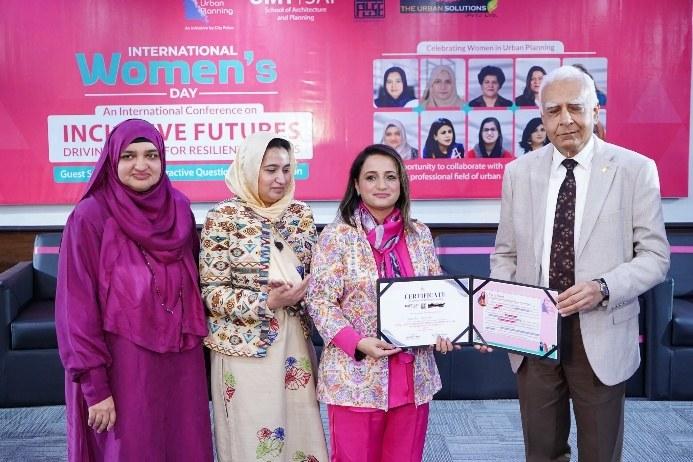 Fauzia Rizwan awarded a Certificate of Recognition on International Women's Day 2025 by Women in Urban Planning